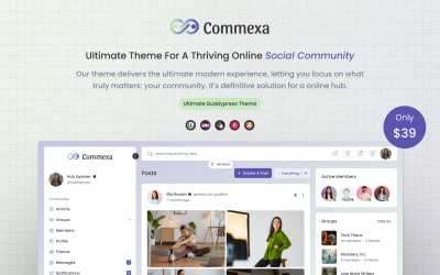 Commexa - Best BuddyPress Theme for Building Social Networks & Communities