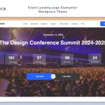 Conference - Event Landing page Elementor Wordpress Theme