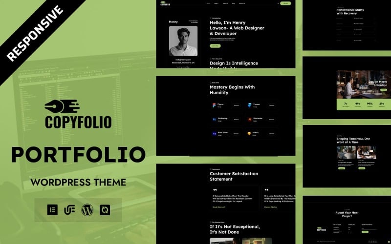 Copyfolio - Creative Personal Portfolio WordPress Elementor Theme Copyfolio - Creative Personal Portfolio WordPress Elementor Theme