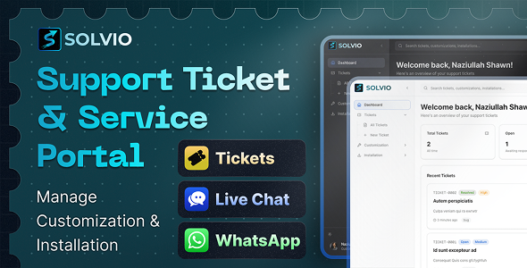 Solvio – Real-Time Customer Support Ticket & Live Chat System with Knowledge Base Solvio – Real-Time Customer Support Ticket & Live Chat System with Knowledge Base