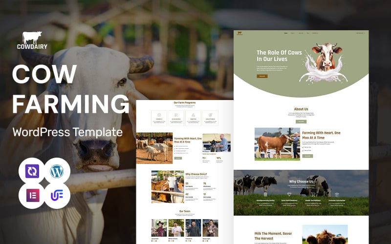 Cowdairy - Cow Farming & Dairy Production WordPress Elementor Theme Cowdairy - Cow Farming & Dairy Production WordPress Elementor Theme