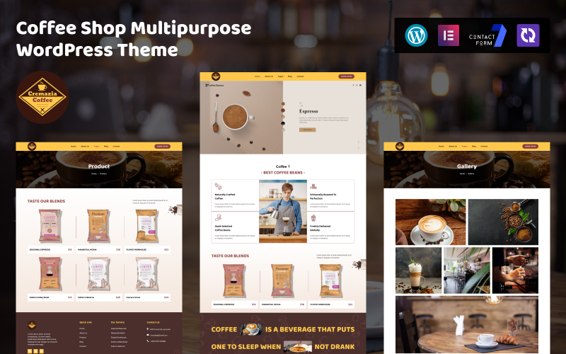 Cremazia – Coffee Shop and Café Multipurpose Responsive WordPress Theme Cremazia – Coffee Shop and Café Multipurpose Responsive WordPress Theme