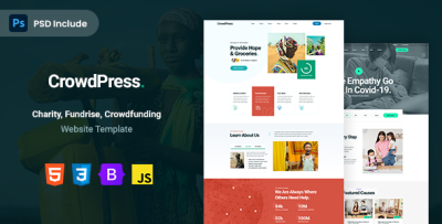 CrowdPress - Crowdfunding & Charity HTML Template