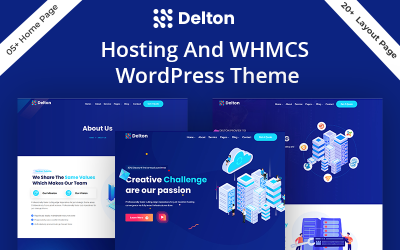 Delton - Domain & Hosting Services Company WordPress Theme