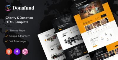 Donafund - Fundraising & Charity HTML Template