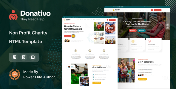 Donativo - NonProfit Fundraising Charity HTML5 Template Donativo - NonProfit Fundraising Charity HTML5 Template