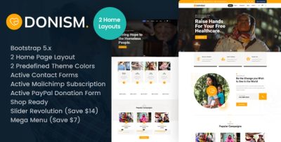Donism - Nonprofit Charity HTML Template