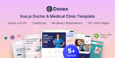 Dovex - Vue.js Doctor & Medical Clinic Template