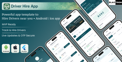 Driver Hire App – Nearby Driver Booking Flutter UI for Android & iOS