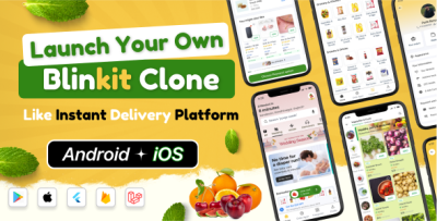 DTBasket - Instant Grocery & Daily Essentials Delivery Flutter App with Admin Panel (Android & iOS)