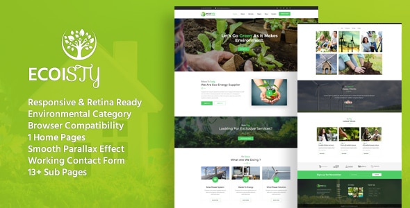 Ecoisty - Environment / Non-Profit HTML Template Ecoisty - Environment / Non-Profit HTML Template