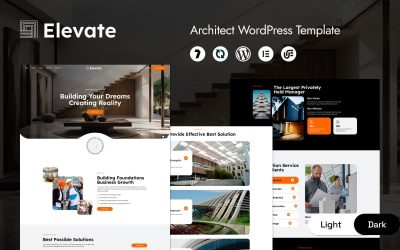 Elevate - Architecture and Construction Minimal WordPress Elementor Template
