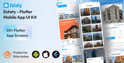 Estaty - Real Estate, Property Listings Flutter App UI Kit