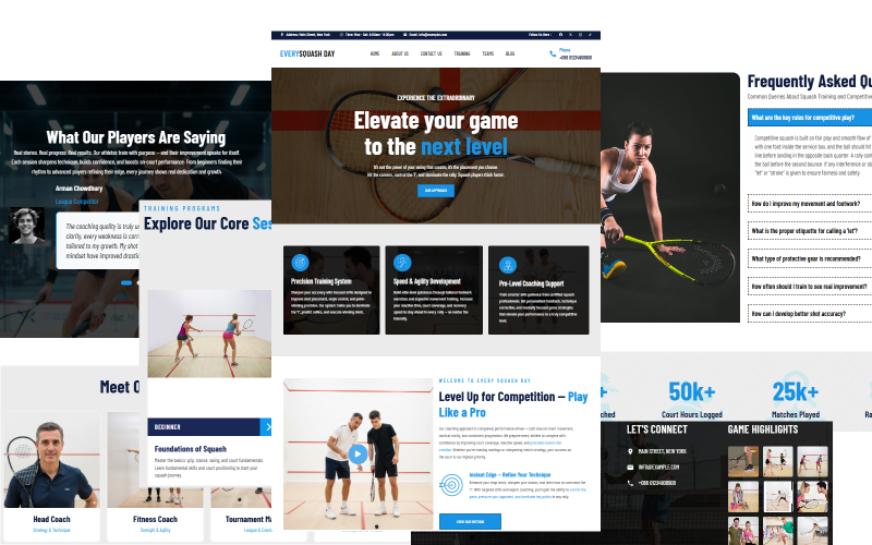 Every Squash Day - Wordpress Theme designed with Elementor Every Squash Day - Wordpress Theme designed with Elementor