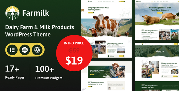 Farmilk - Dairy Farm & Milk WordPress Theme Farmilk - Dairy Farm & Milk WordPress Theme