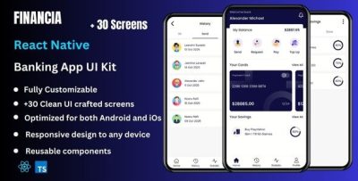 Financia - Banking React Native Expo App Ui Kit