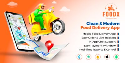 Foodx Multi Restaurant - Food Ordering Delivery Man App