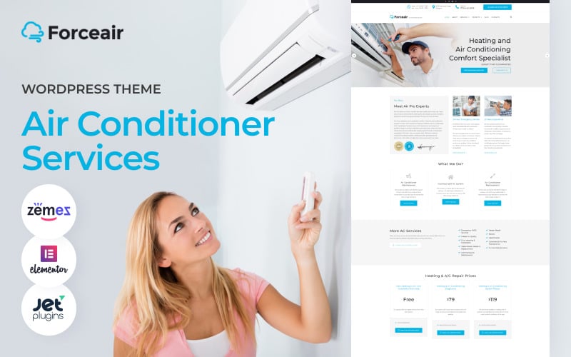 Forceair - Air Condition & Heating WordPress Theme Forceair - Air Condition & Heating WordPress Theme