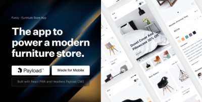 Funiq - Furniture Store App (Payload CMS + React PWA)
