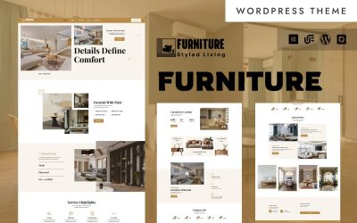 Furniture - Handmade Wooden Furniture WordPress Elementor Theme