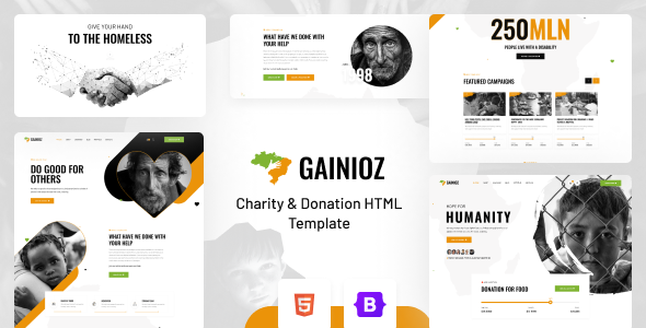 Gainioz - Charity & Donation HTML Template Gainioz - Charity & Donation HTML Template