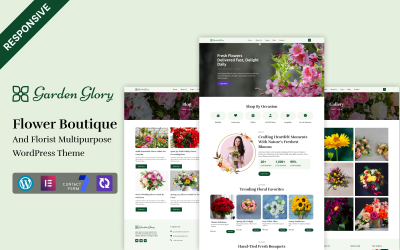 GardenGlory - Flower Boutique, Wedding Flowers And Florist Multipurpose WordPress Elementor Theme
