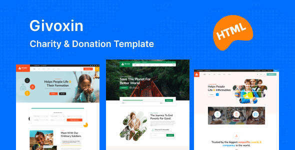Givoxin - Fundraising & Charity HTML Template Givoxin - Fundraising & Charity HTML Template