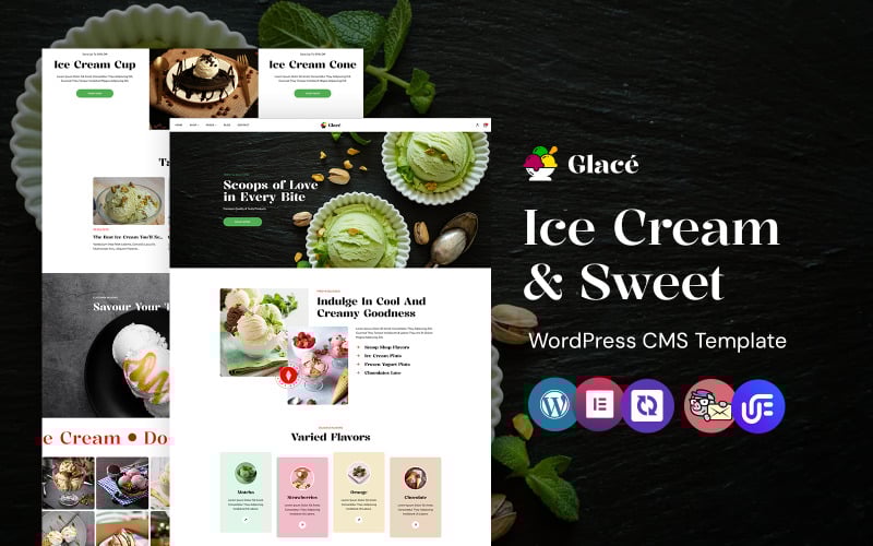 Glace - Ice Cream And Sweet Shop WordPress Elementor Theme Glace - Ice Cream And Sweet Shop WordPress Elementor Theme