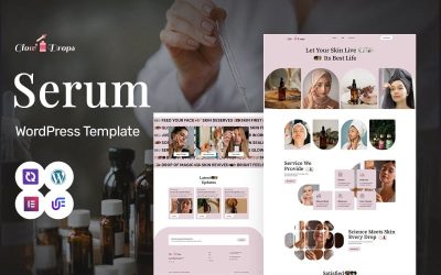 Glow Drops - Skincare, Vitamin & Organic Serum WordPress Elementor Theme