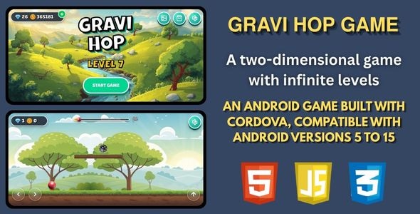 Gravi Hop - A 2D HTML5 Cordova Mobile Game. Gravi Hop - A 2D HTML5 Cordova Mobile Game.