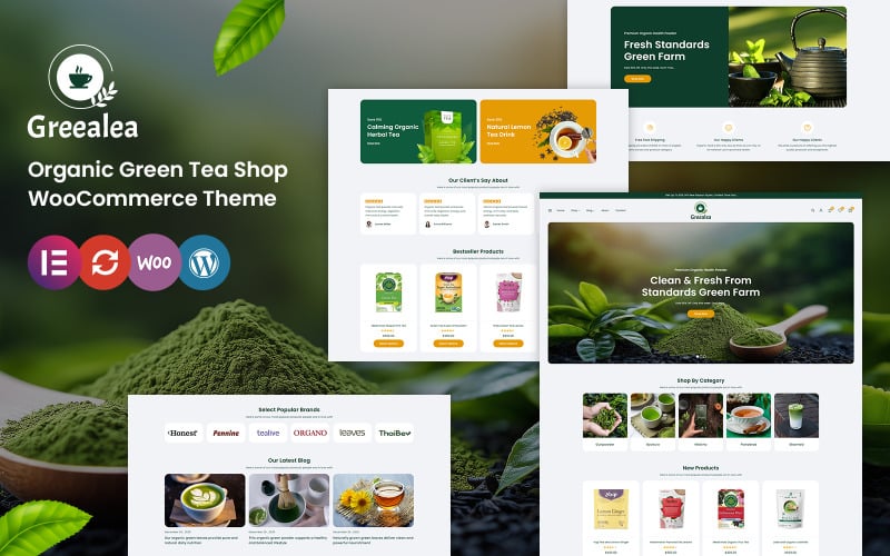 Greealea - Organic Tea Store WooCommerce WordPress Theme Greealea - Organic Tea Store WooCommerce WordPress Theme