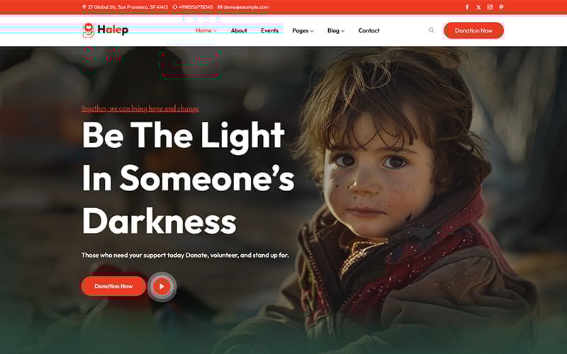 Halep - Non-profit and Charity Elementor WordPress Theme Halep - Non-profit and Charity Elementor WordPress Theme