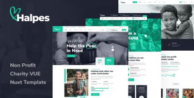 Halpes - Nonprofit Charity Vue Nuxt Template