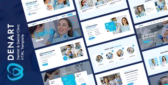 Denart - Dentist & Dental Clinic Template Denart - Dentist & Dental Clinic Template