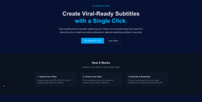 CaptionCraft - AI-Powered Subtitle Generator with Templates