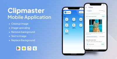 AI Image Editor Flutter App | Background Remover, Cleanup, Upscale