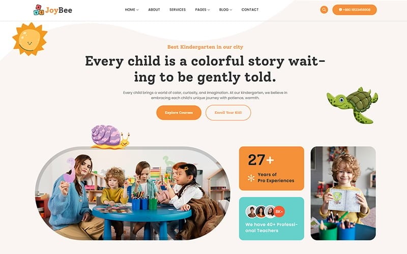 Joybee - Kids School Admission and Education WordPress Theme Joybee - Kids School Admission and Education WordPress Theme