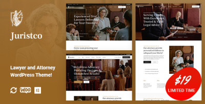 Juristco - Lawyer & Attorney WordPress Theme for Law Firms