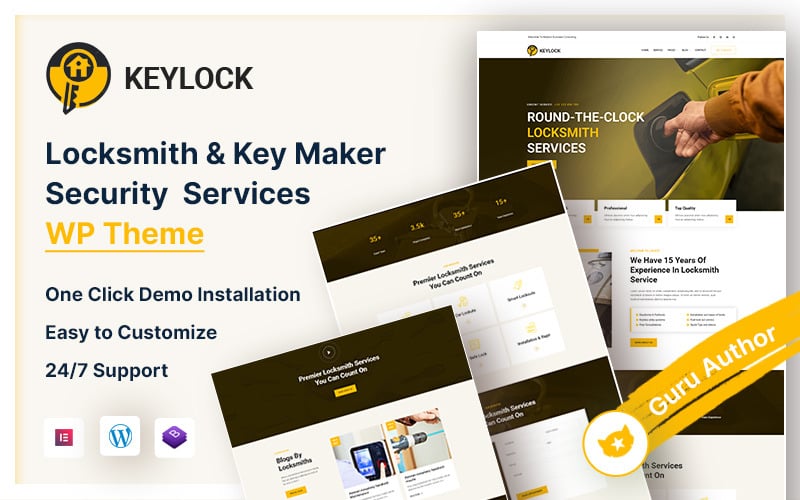 Keylock – Locksmith & Key Maker Security Services WordPress Theme Keylock – Locksmith & Key Maker Security Services WordPress Theme