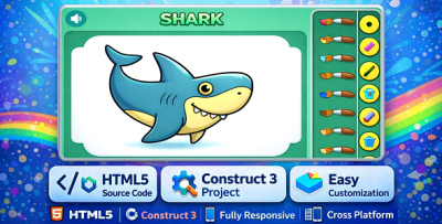 Kids Coloring Game with Sounds - HTML5 Construct 3