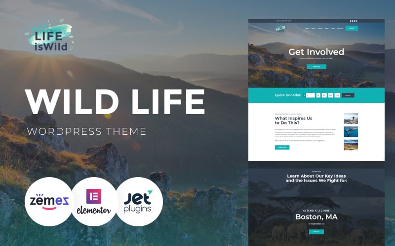 LifeisWild - Wild Life WordPress Theme LifeisWild - Wild Life WordPress Theme