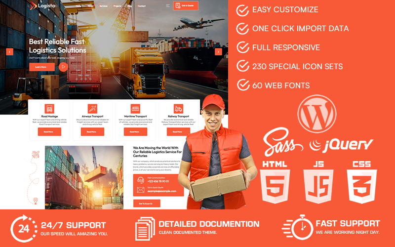Logista - Transport & Logistics WordPress Theme Logista - Transport & Logistics WordPress Theme