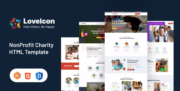 LoveIcon - Nonprofit Charity HTML Template LoveIcon - Nonprofit Charity HTML Template