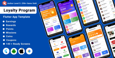 AI-Powered Loyalty Program Flutter App UI Kit | Rewards & Points App