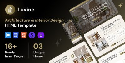 Luxine - Architecture & Interior Design HTML Template