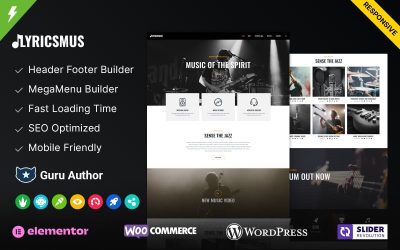Lyricsmus - Music WordPress Theme
