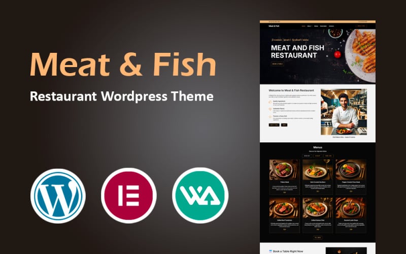 Meat and Fish Restaurant WordPress Theme Meat and Fish Restaurant WordPress Theme