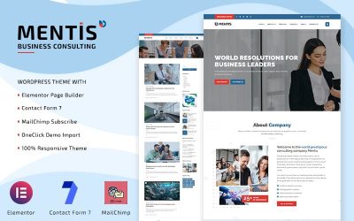 Mentis - Multipurpose & Business Consulting Elementor WordPress Theme