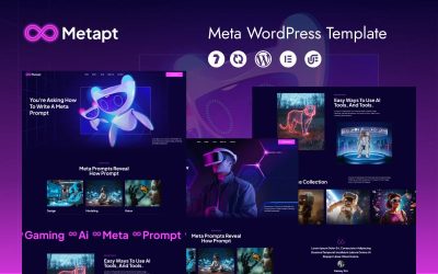Metapt - AI Agency and Technology Minimal WordPress Elementor Template