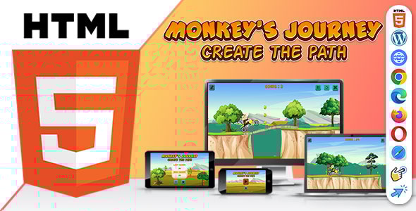Monkey's Journey Game (HTML5) Create The Path Monkey's Journey Game (HTML5) Create The Path